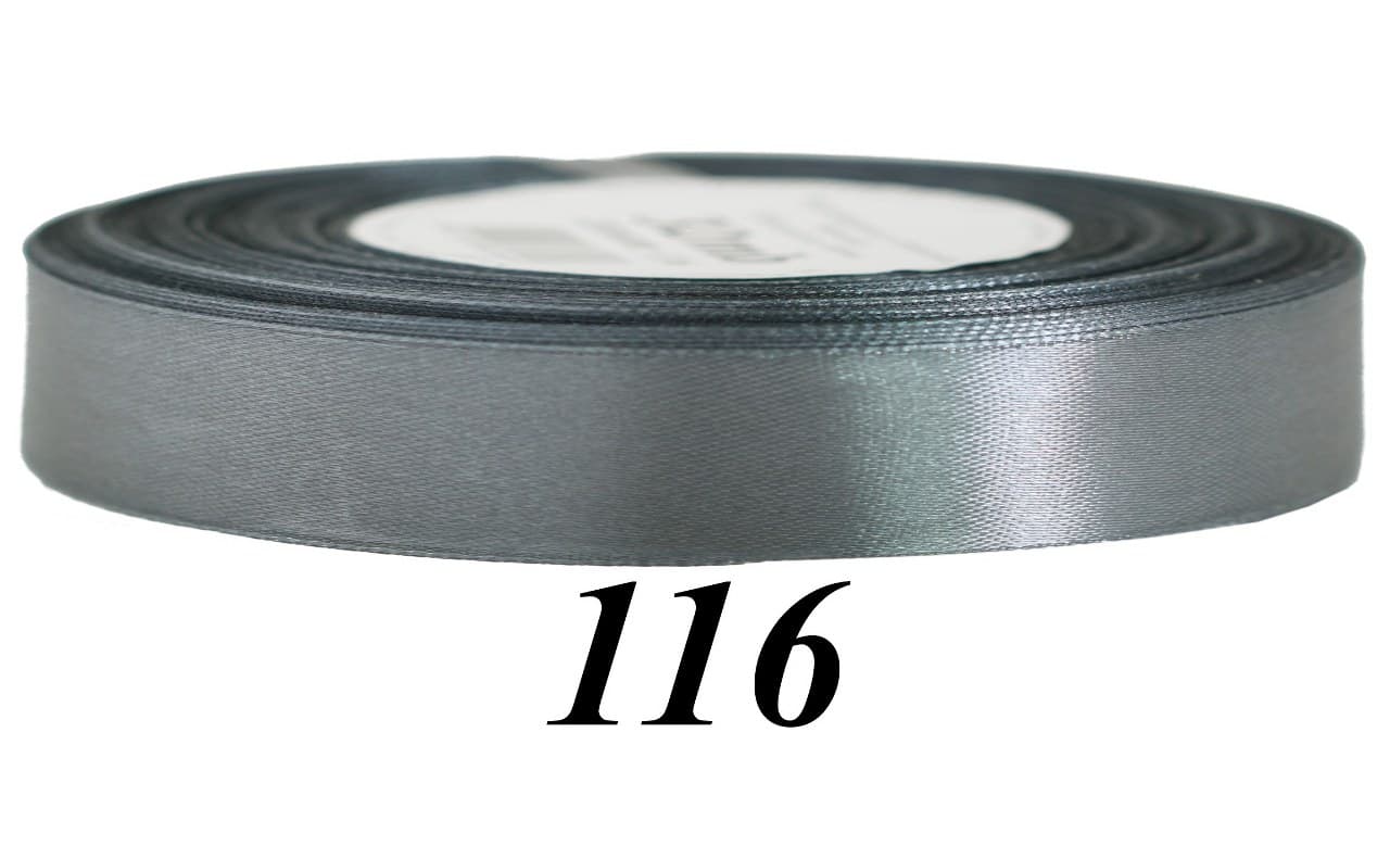 Wstążka satynowa 12mm/32mb, jasny grafit