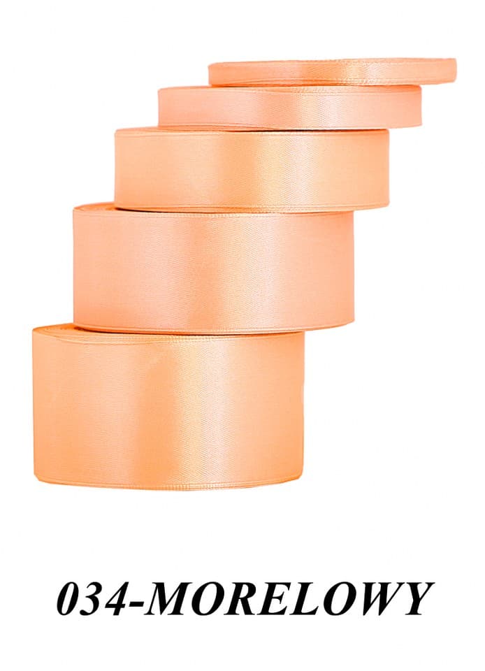 Wstążka satynowa 38mm/32mb, morelowa