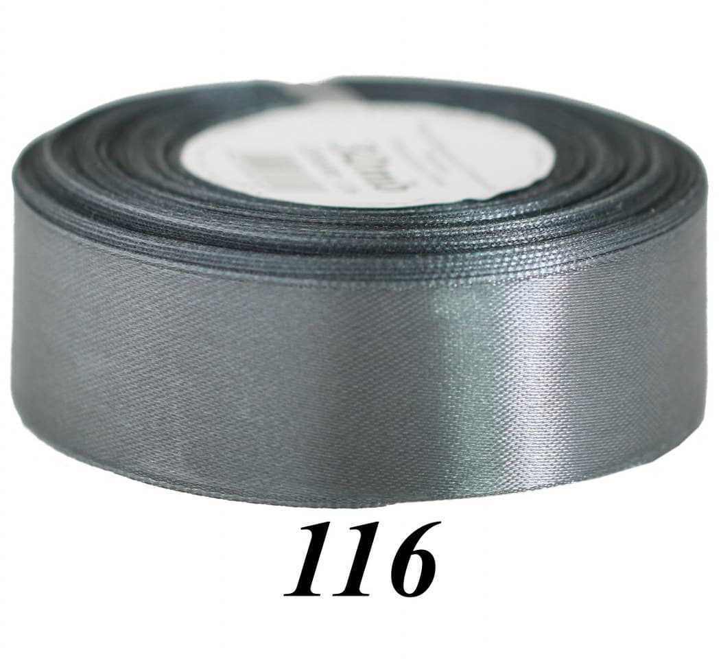 Wstążka satynowa 38mm/32mb, jasny grafit