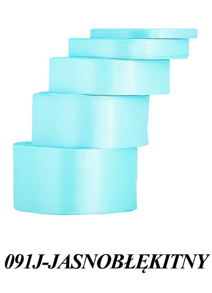 Wstążka satynowa 38mm/32mb, jasny błękit