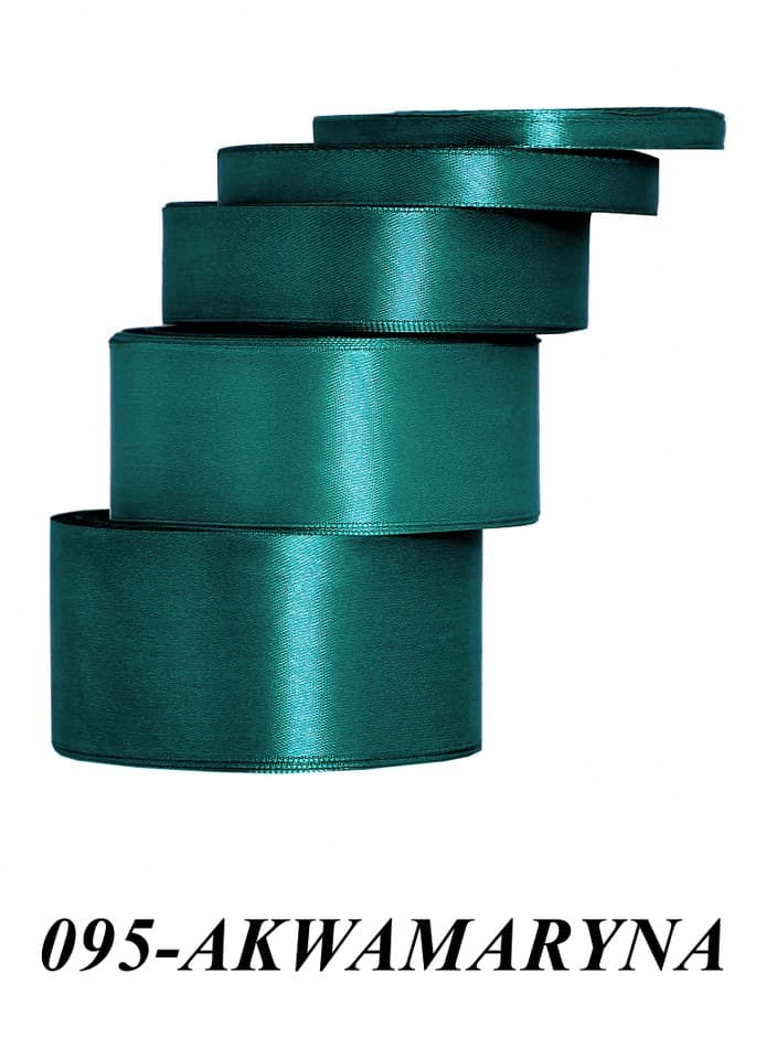 Wstążka satynowa 50mm/32mb, akwamaryna