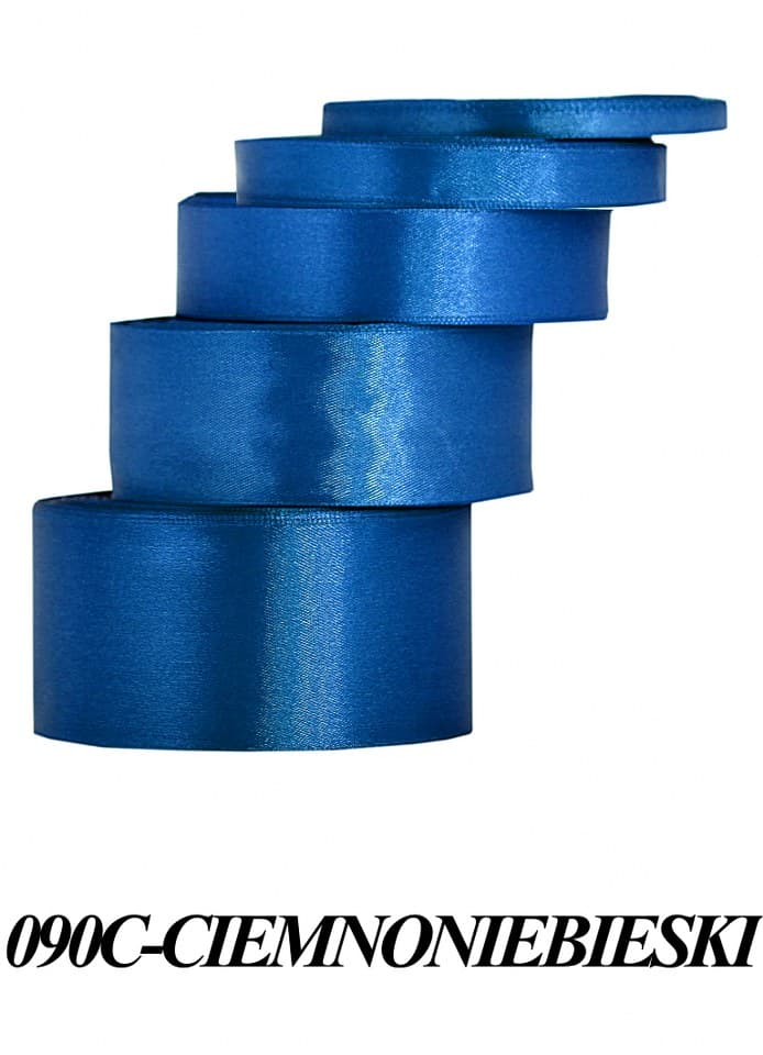 Wstążka satynowa 50mm/32mb, ciemnoniebieska