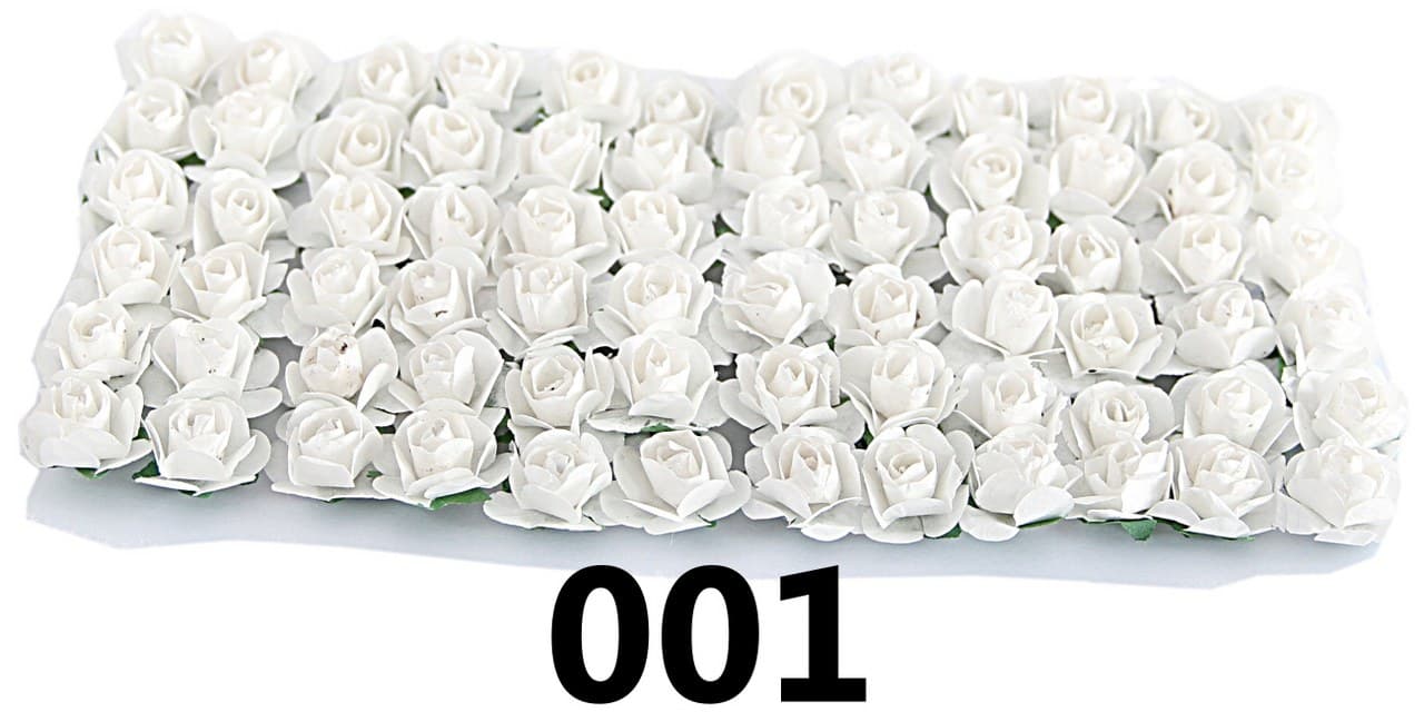Kwiaty papierowe 20mm/72szt, białe