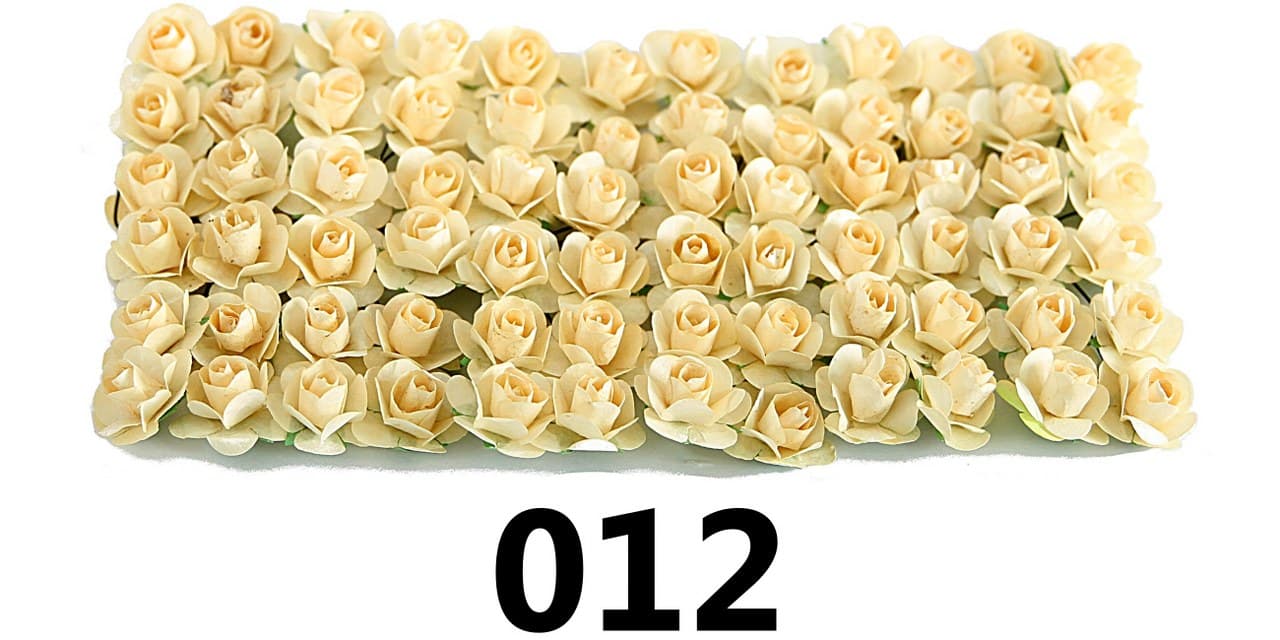 Kwiaty papierowe 15mm/72szt, ciemnokremowe