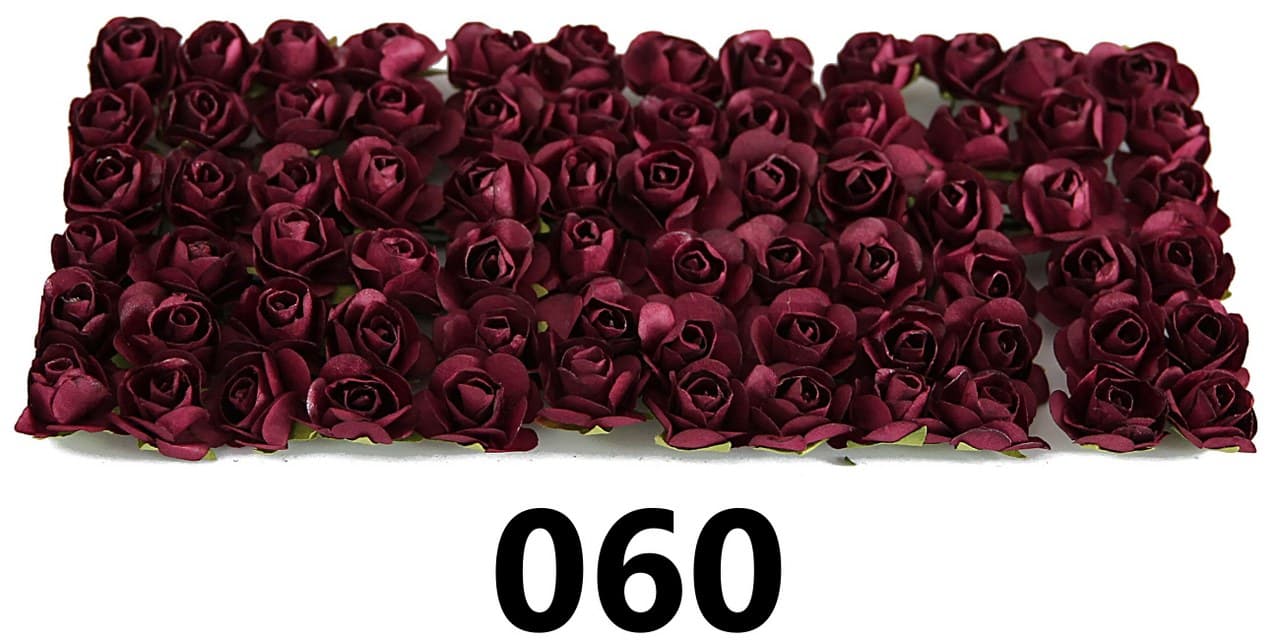 Kwiaty papierowe 20mm/72szt, bordowe