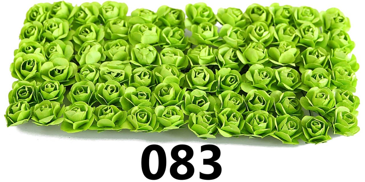 Kwiaty papierowe 20mm/72szt, seledynowe