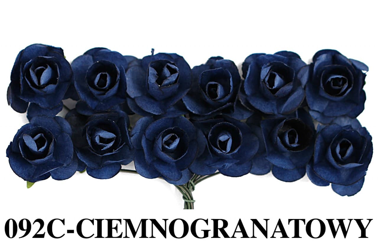 Kwiaty papierowe 20mm/72szt, ciemnogranatowe