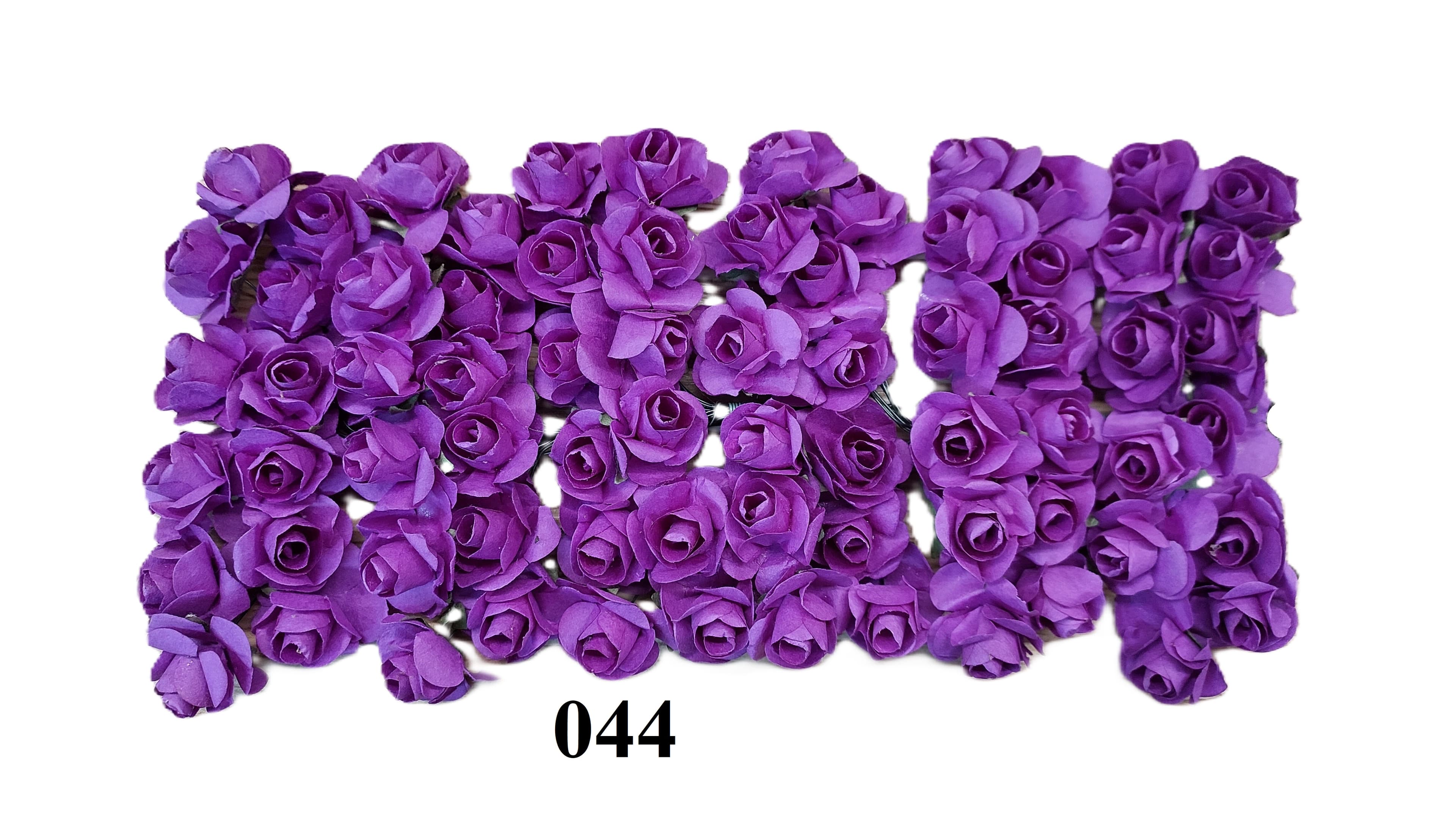 Kwiaty papierowe 20mm/72szt, amarantowe