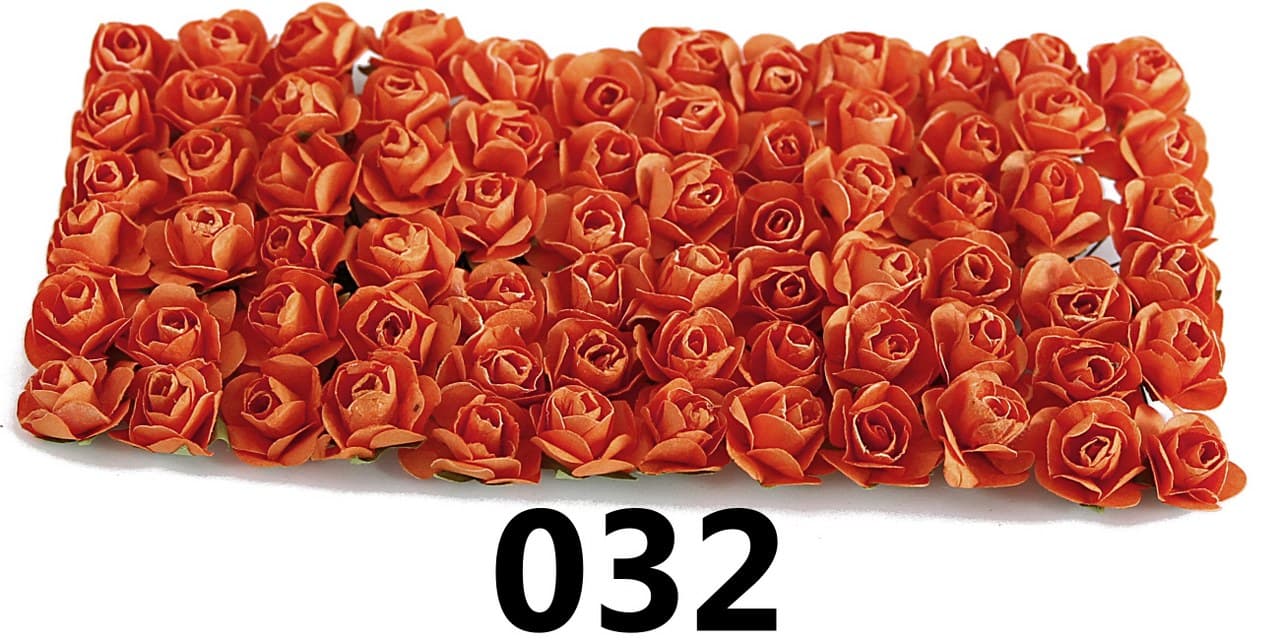 Kwiaty papierowe 20mm/72szt, ciemnopomarańczowe