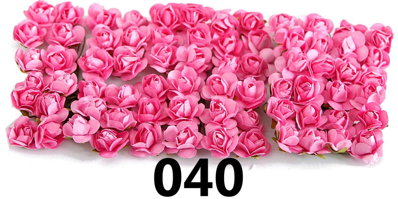 Kwiaty papierowe 20mm/72szt, różowe