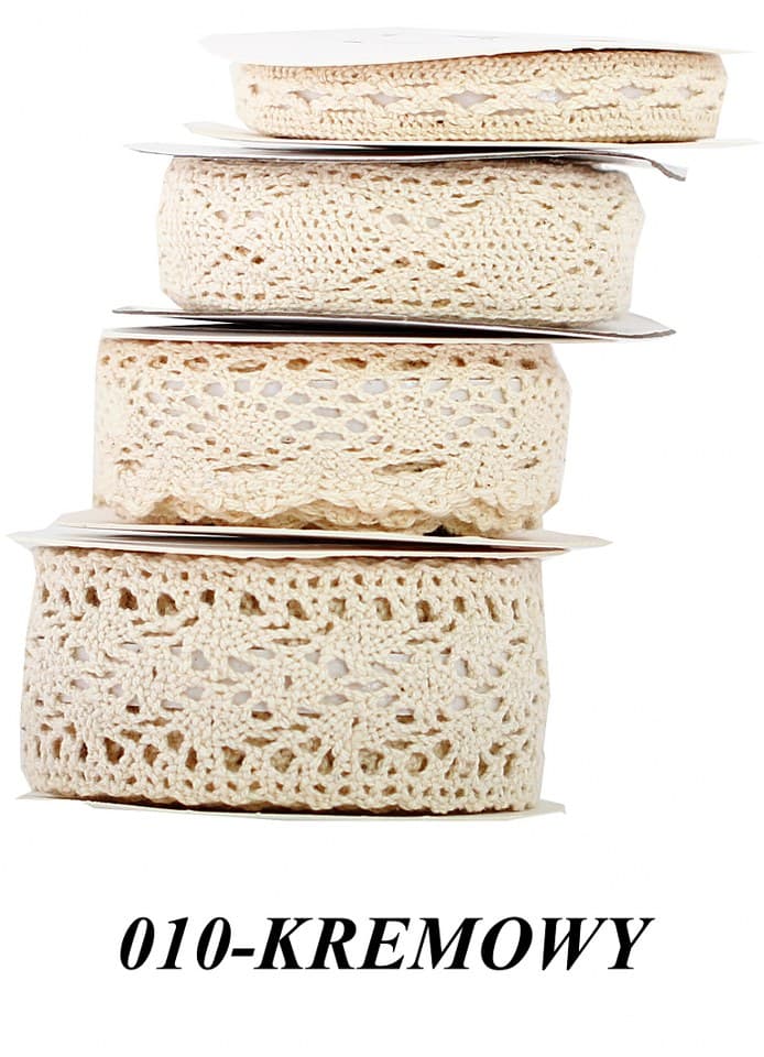 Wstążka koronka samoprzylepna 35mm/2mb, kremowa