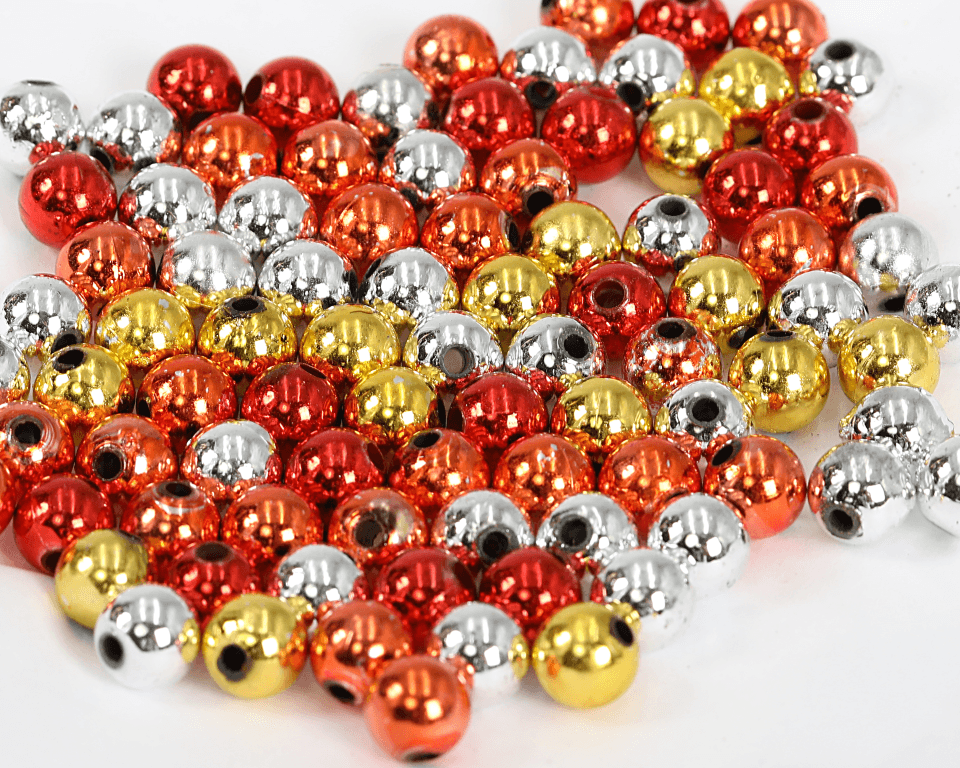 Perełki metalizowane, śr. 10mm/50g, miks kolorów