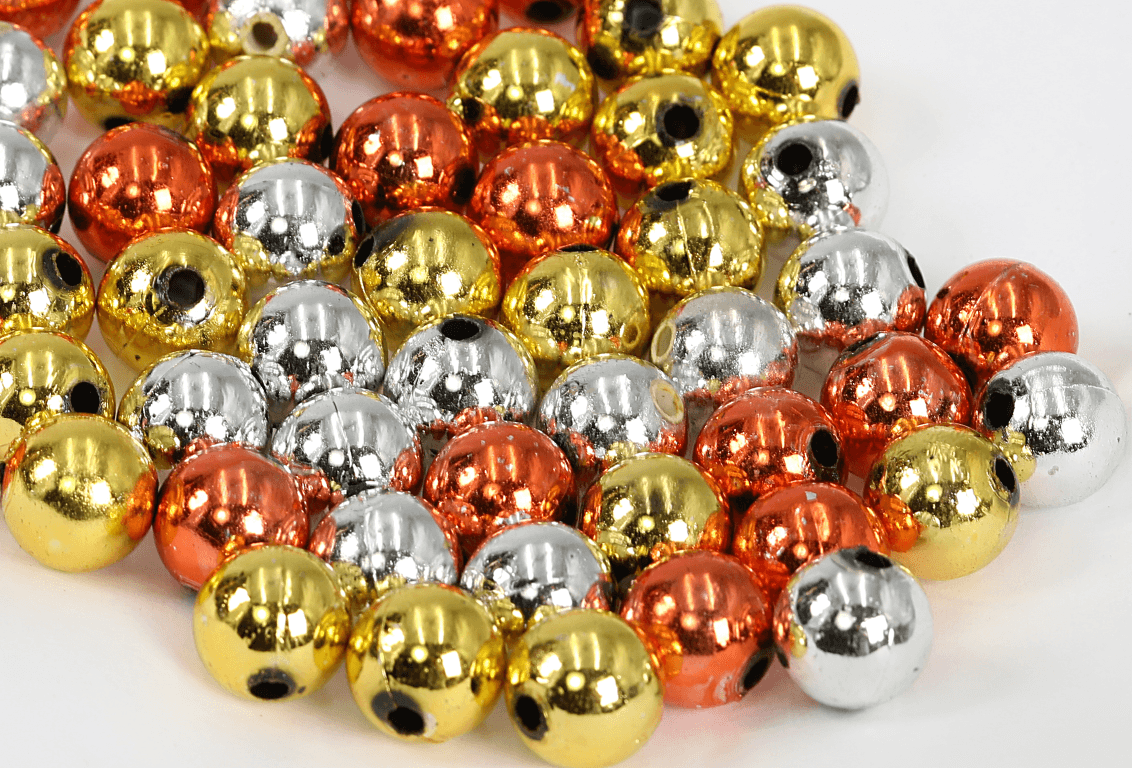 Perełki metalizowane, śr. 12mm/50g, miks kolorów