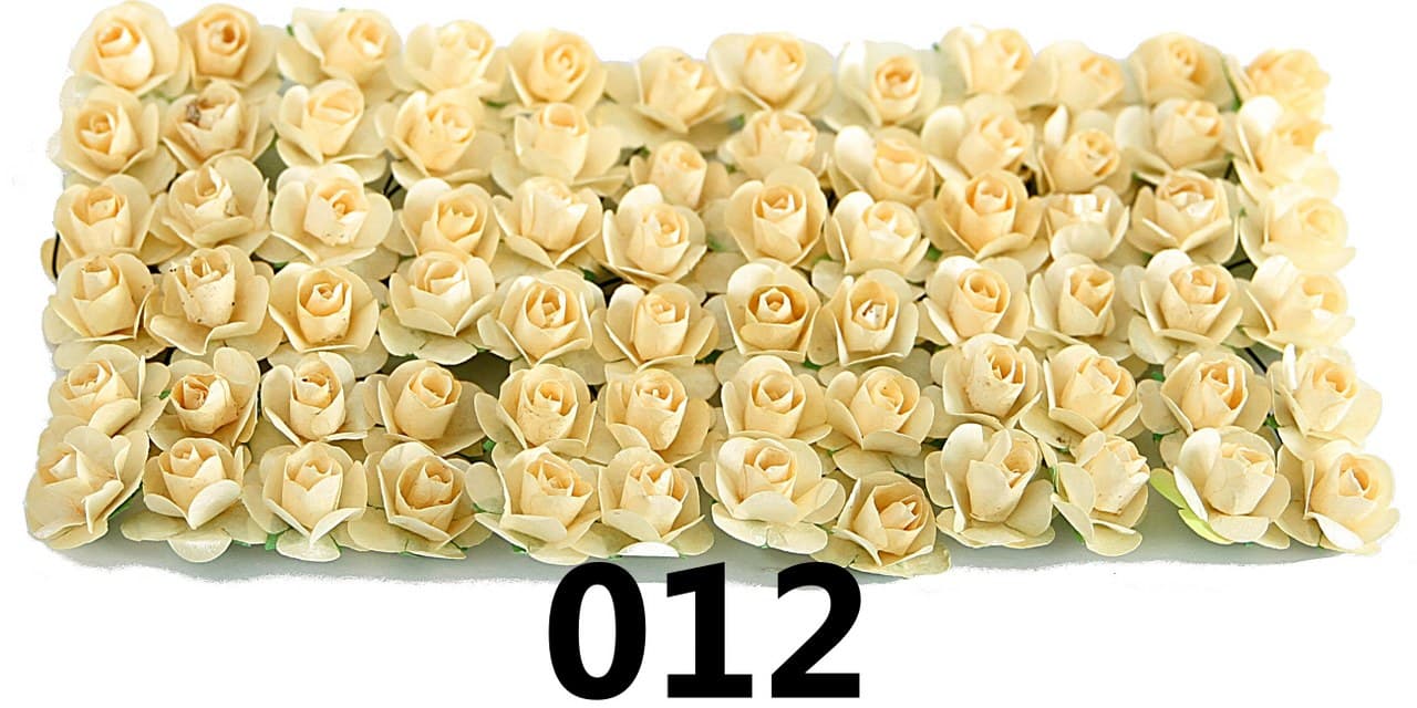 Kwiaty papierowe 20mm/72szt, ciemnokremowe