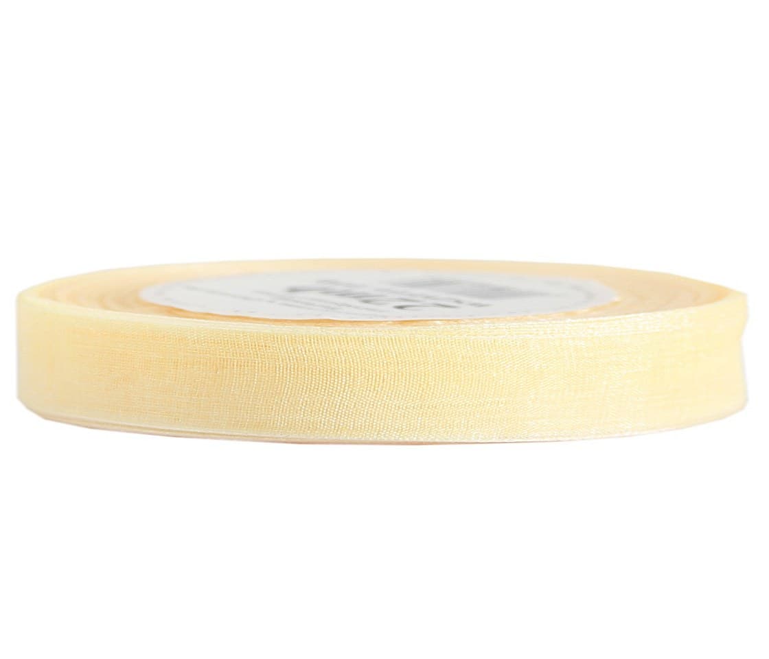 Wstążka szyfonowa, 9mm/22mb, kremowa