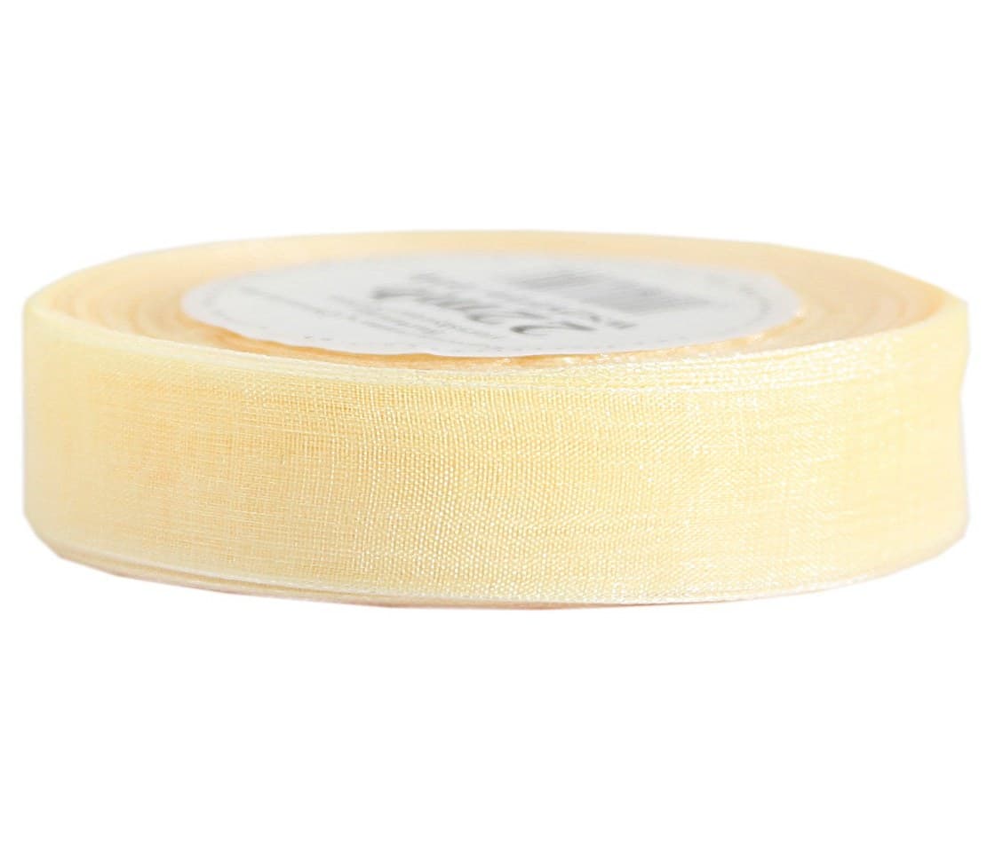 Wstążka szyfonowa, 19mm/22mb, kremowa
