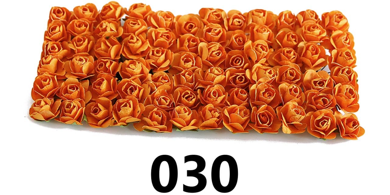 Kwiaty papierowe 15mm/72szt, pomarańczowe