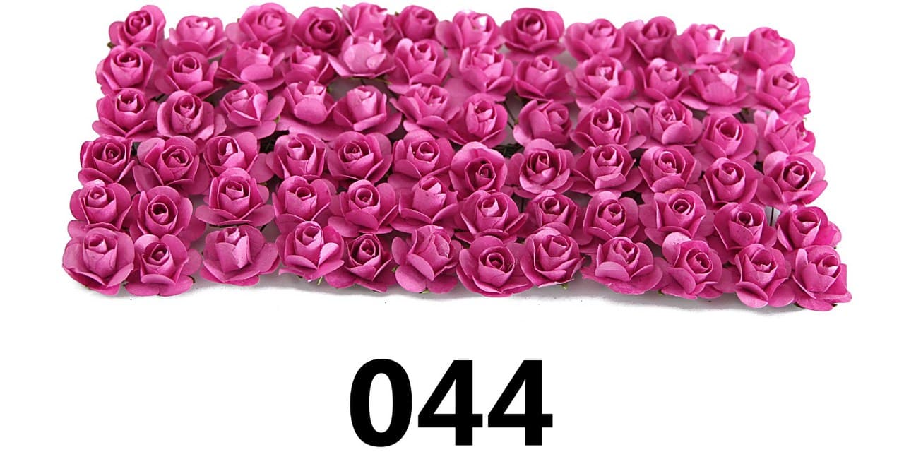 Kwiaty papierowe 15mm/72szt, amarantowe