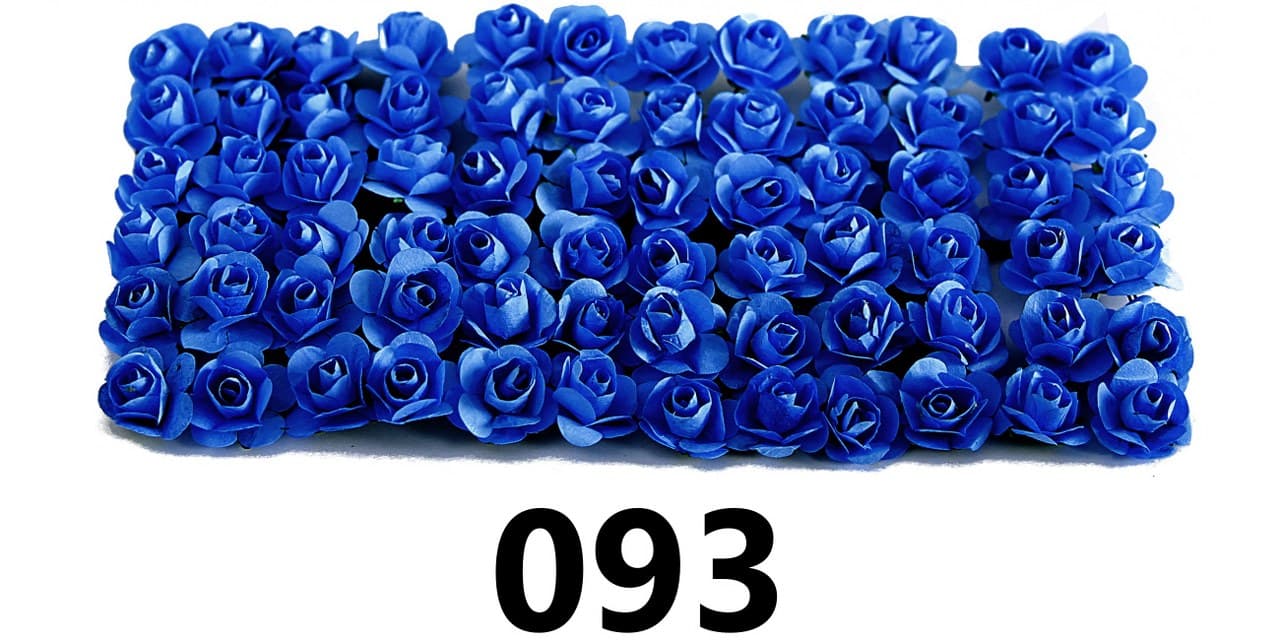 Kwiaty papierowe 15mm/72szt, chabrowe