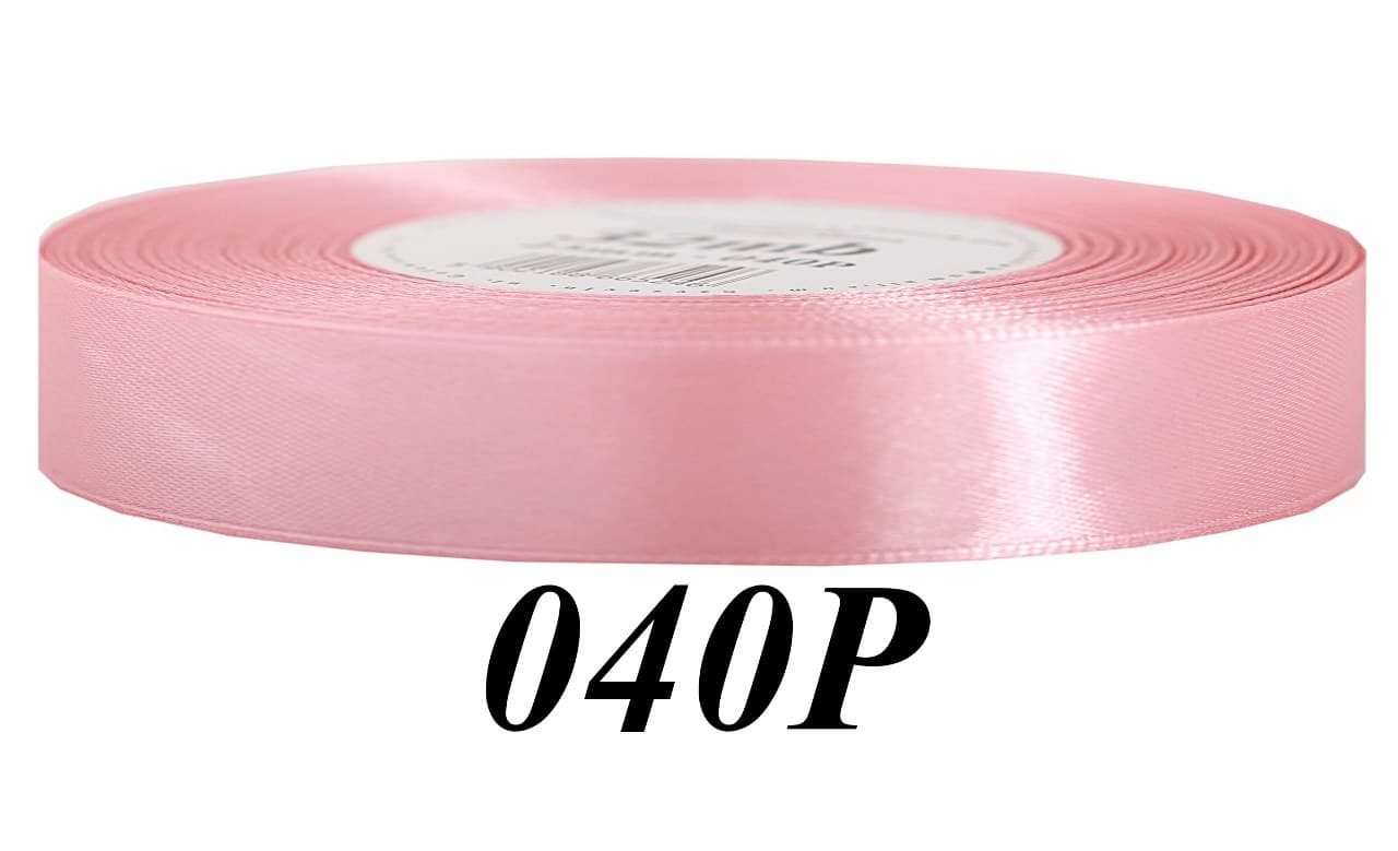 Wstążka satynowa 12mm/32mb, przydymiany róż