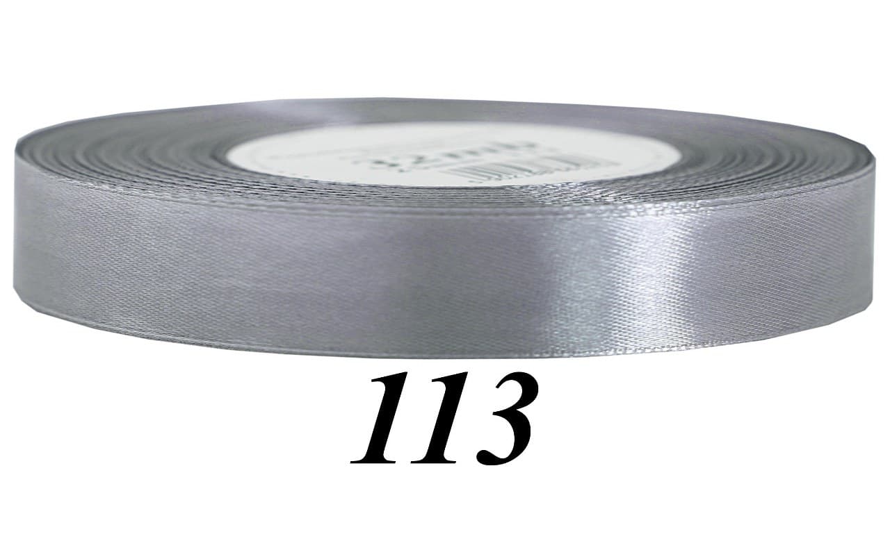Wstążka satynowa 12mm/32mb, szara