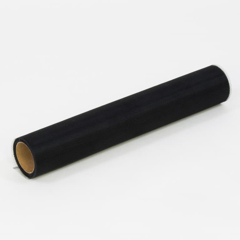 Tiul drobny, 30cm/9mb, czarny