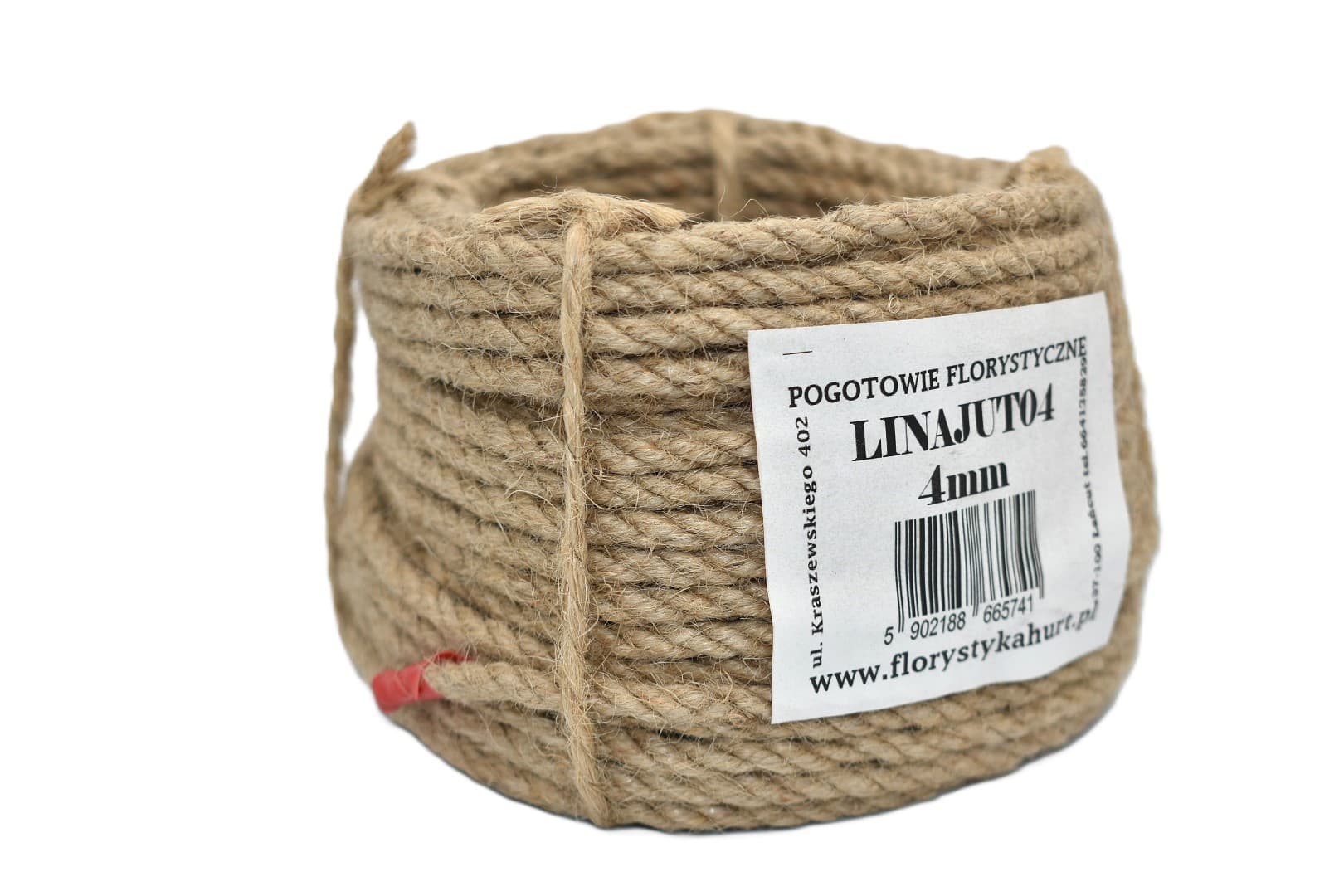 Lina jutowa skręcana naturalna śr. 4mm/20mb