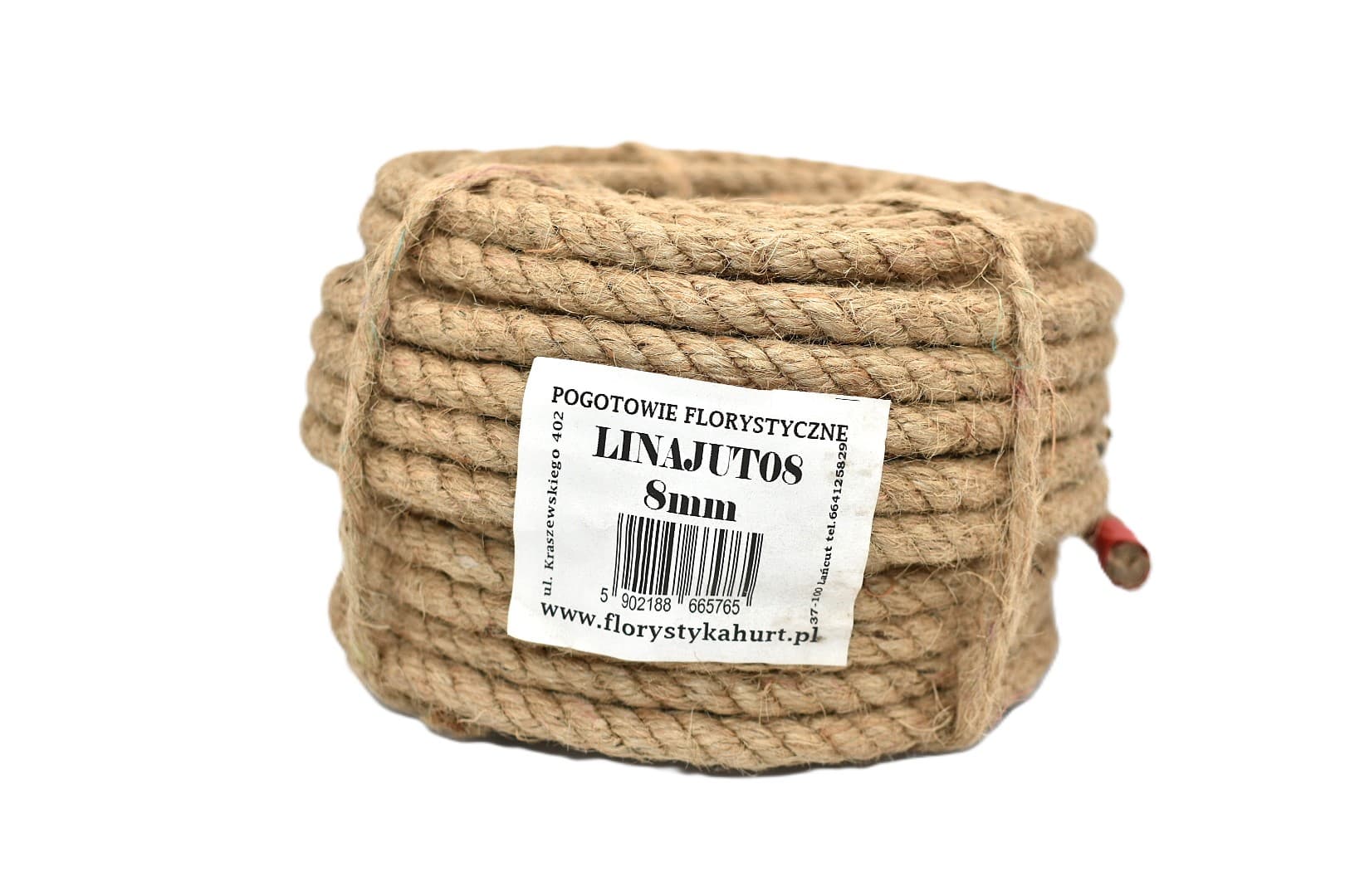 Lina jutowa skręcana naturalna śr. 8mm/20mb