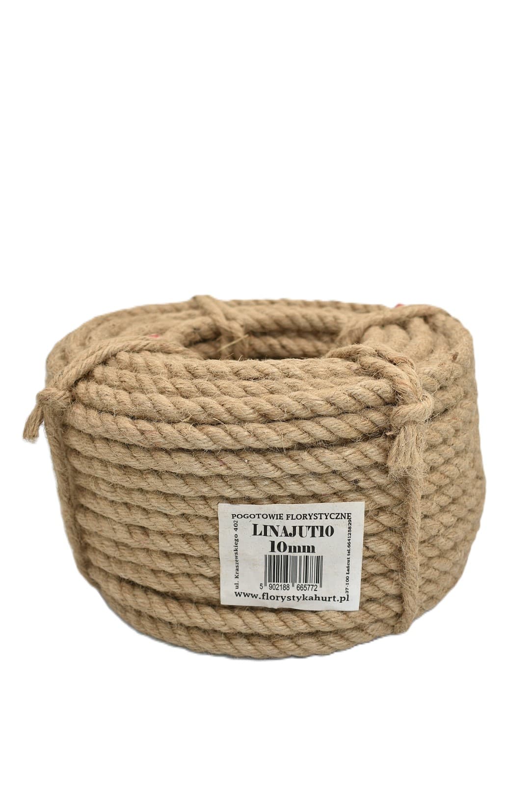 Lina jutowa skręcana naturalna śr. 10mm/20mb