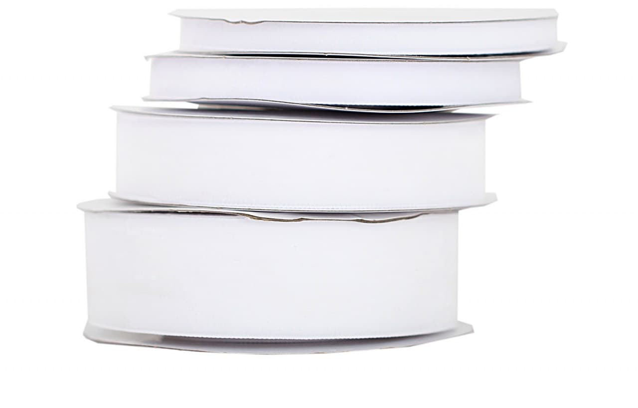 Wstążka aksamitna velvetowa, 38mm/9mb, biała