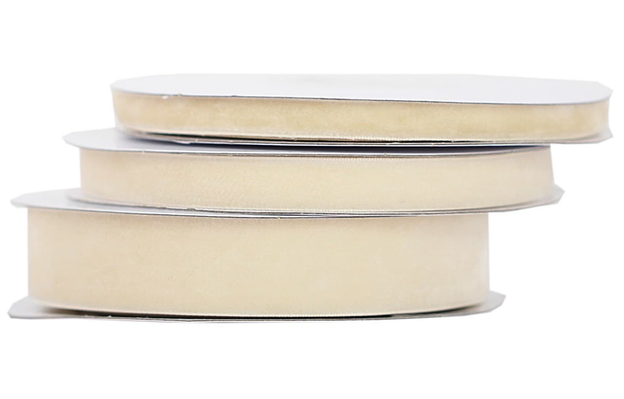 Wstążka aksamitna velvetowa, 9mm/9mb, kawa/mleko