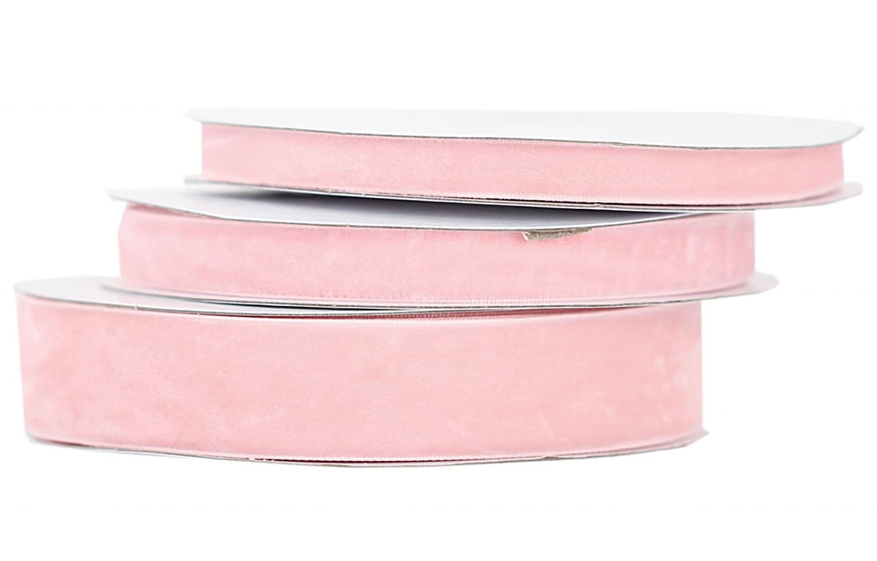 Wstążka aksamitna velvetowa 9mm/9m róż przydymiany