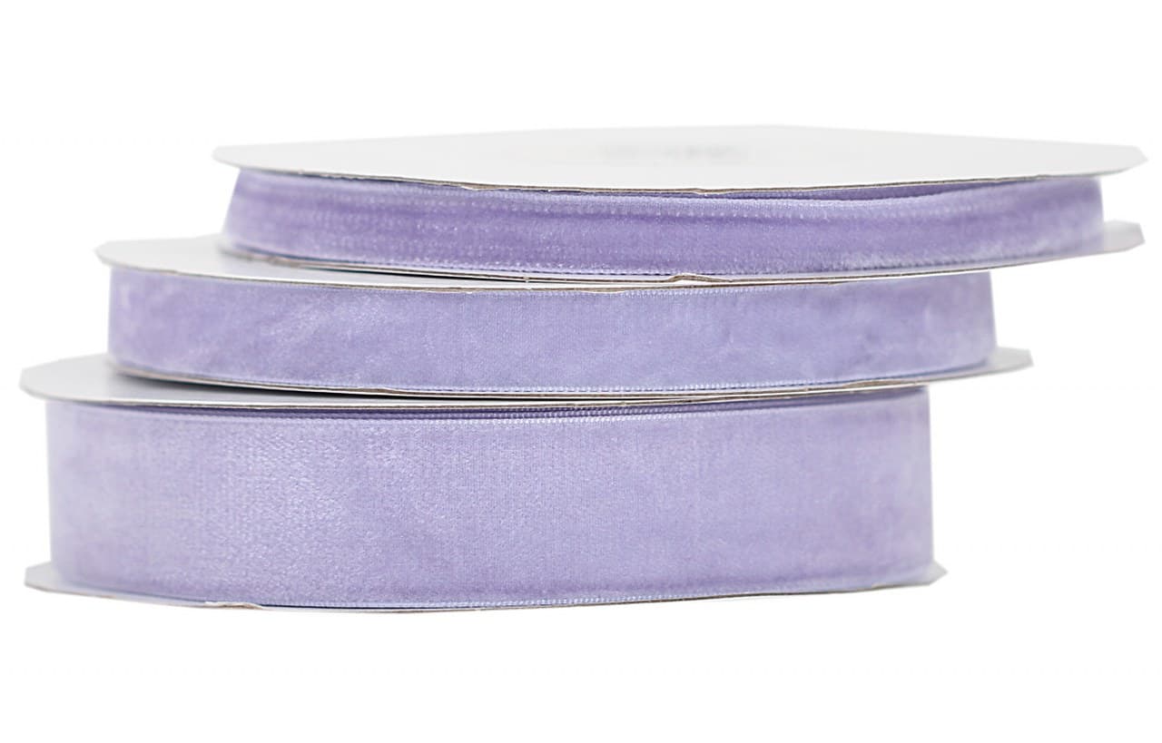 Wstążka aksamitna velvetowa, 12mm/9mb, wrzosowa