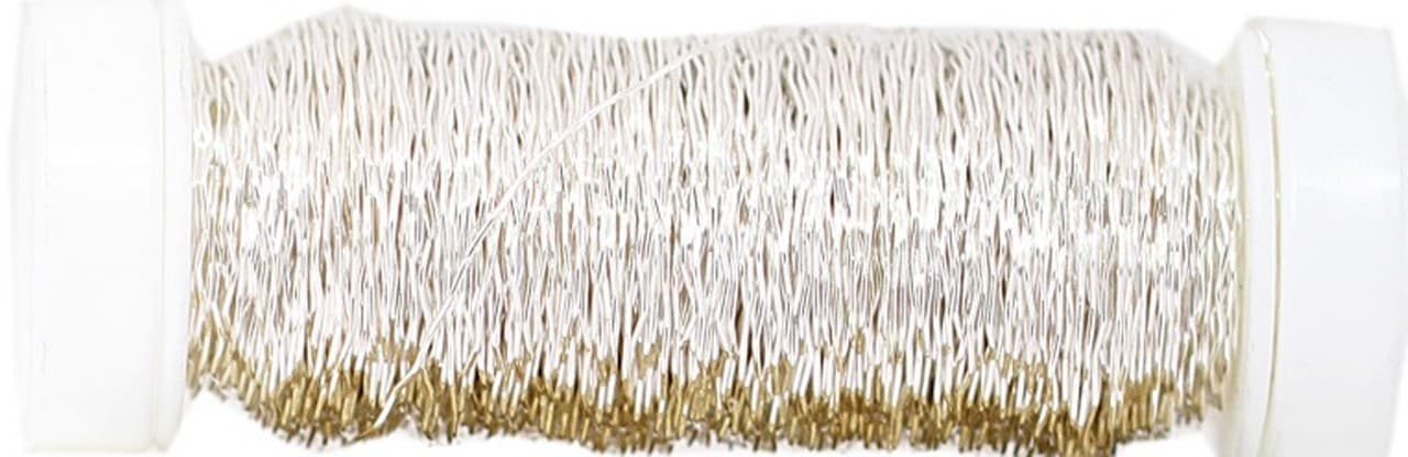 Drut karbowany metal 0,3mm/25g/ok.35mb, srebrny