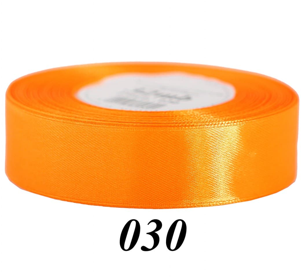 Wstążka satynowa 25mm/32mb, pomarańczowa