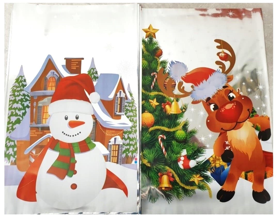 Worek foliowy świąteczny 25x40cm/50szt mix kolorów