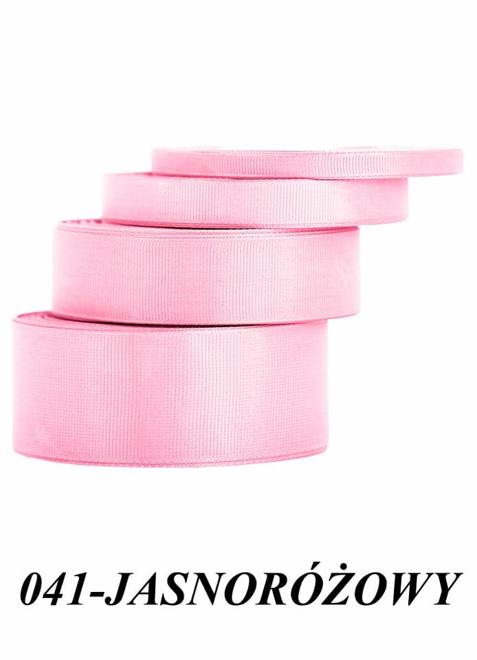 Wstążka rypsowa, 12mm/22mb, jasnoróżowa