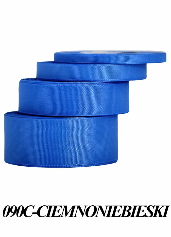 Wstążka rypsowa, 38mm/22mb, ciemnoniebieska