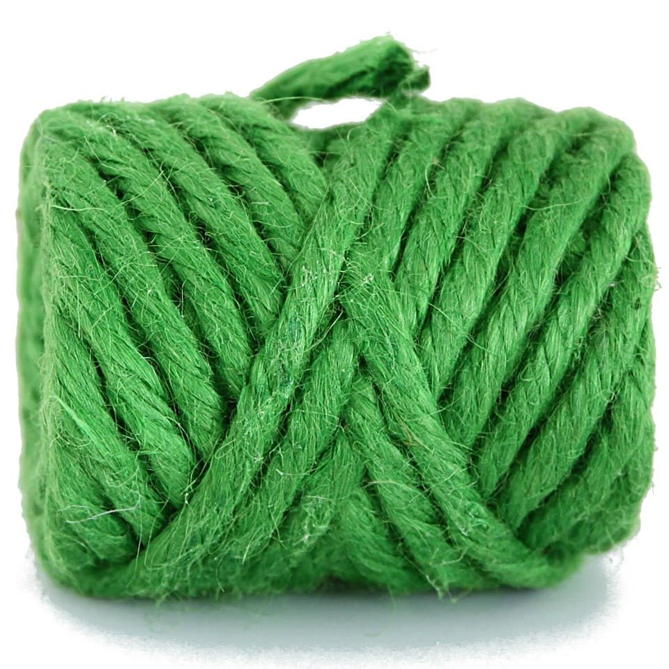Sznurek jutowy, gr. 5mm/200g, ok. 18mb, zielony