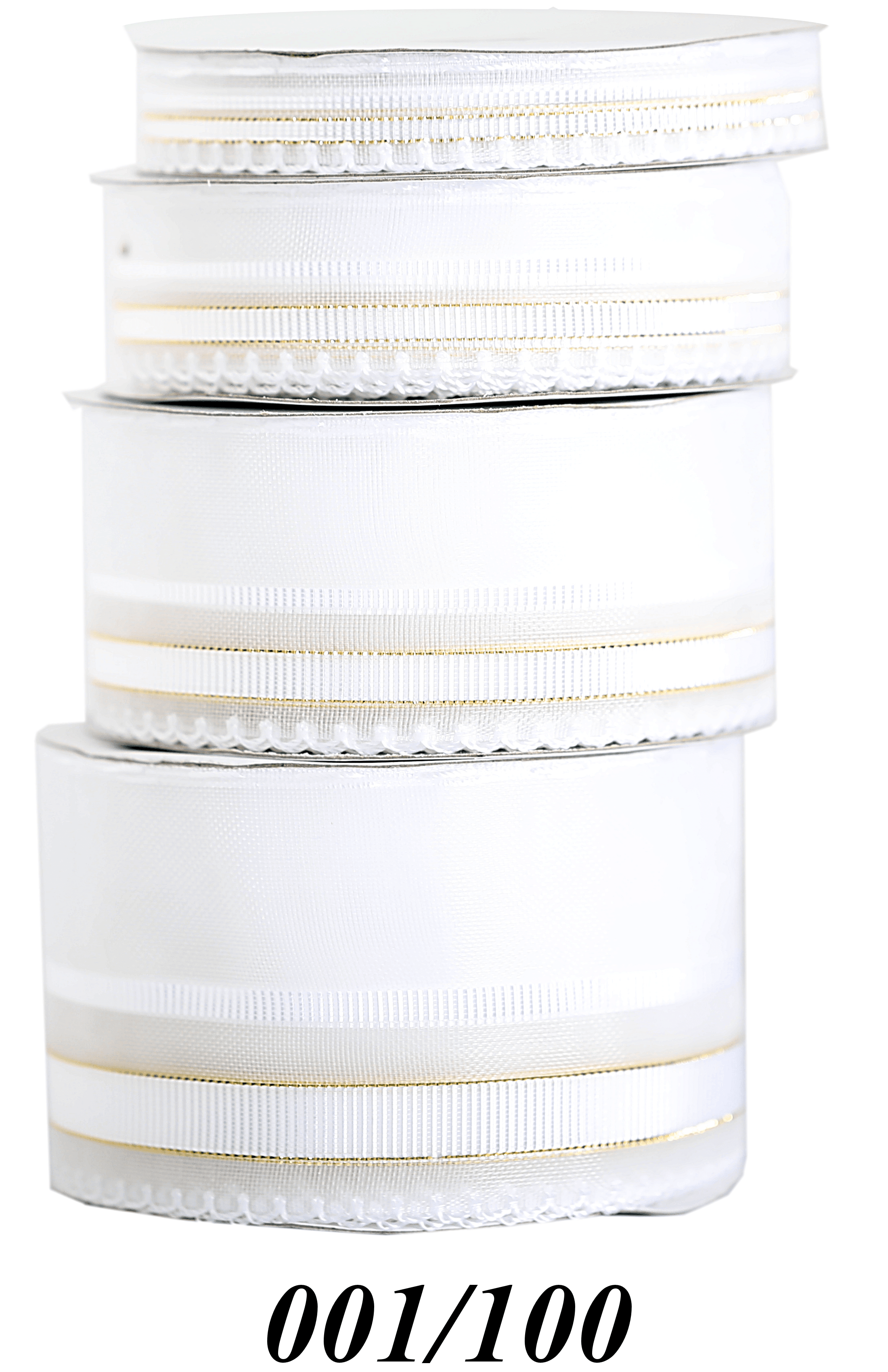 Wstążka szyfonowa/paski rypsowe złote, 38mm/10y