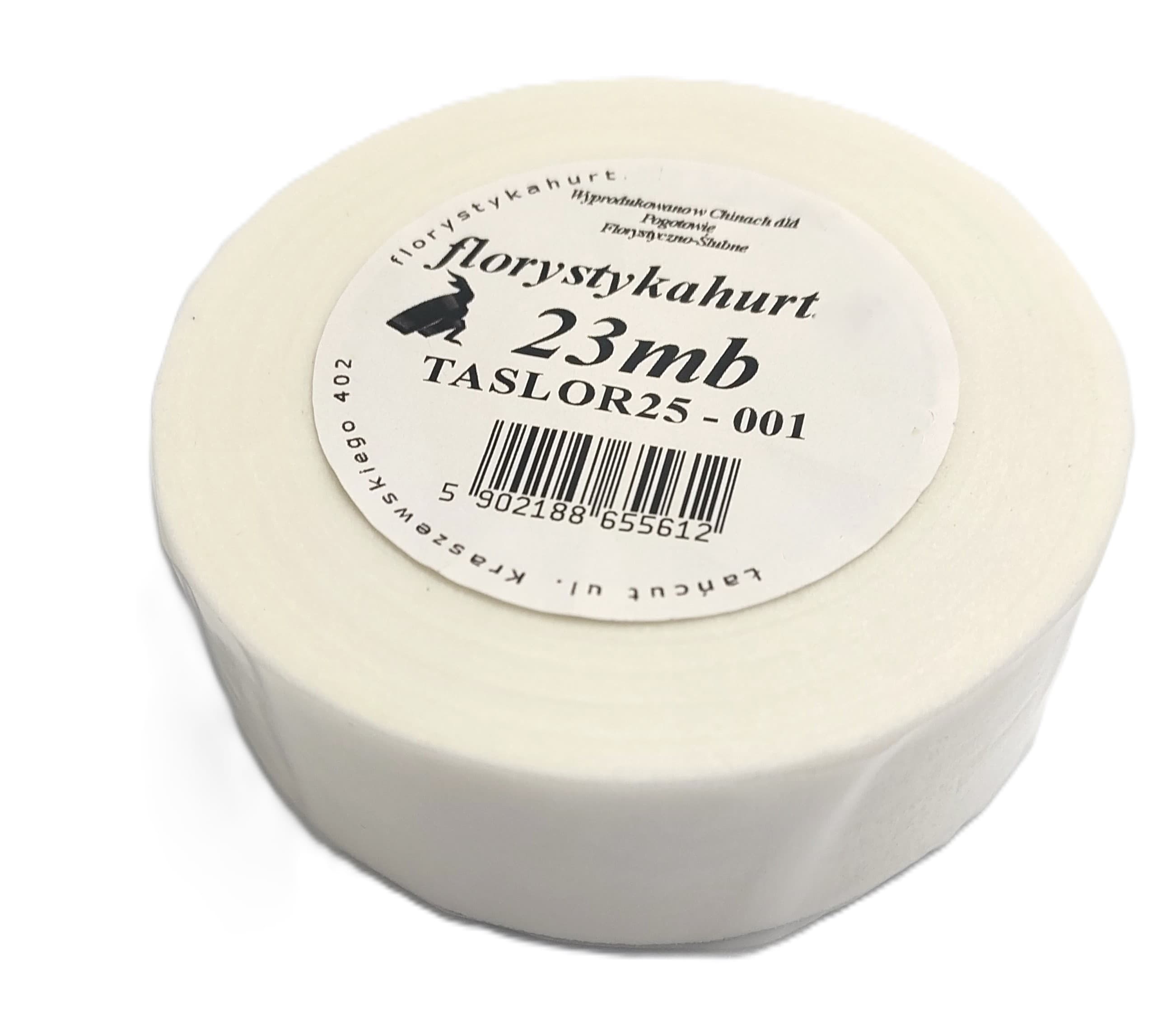 Taśma Florystyczna Rozciągliwa 25mm/23m biała