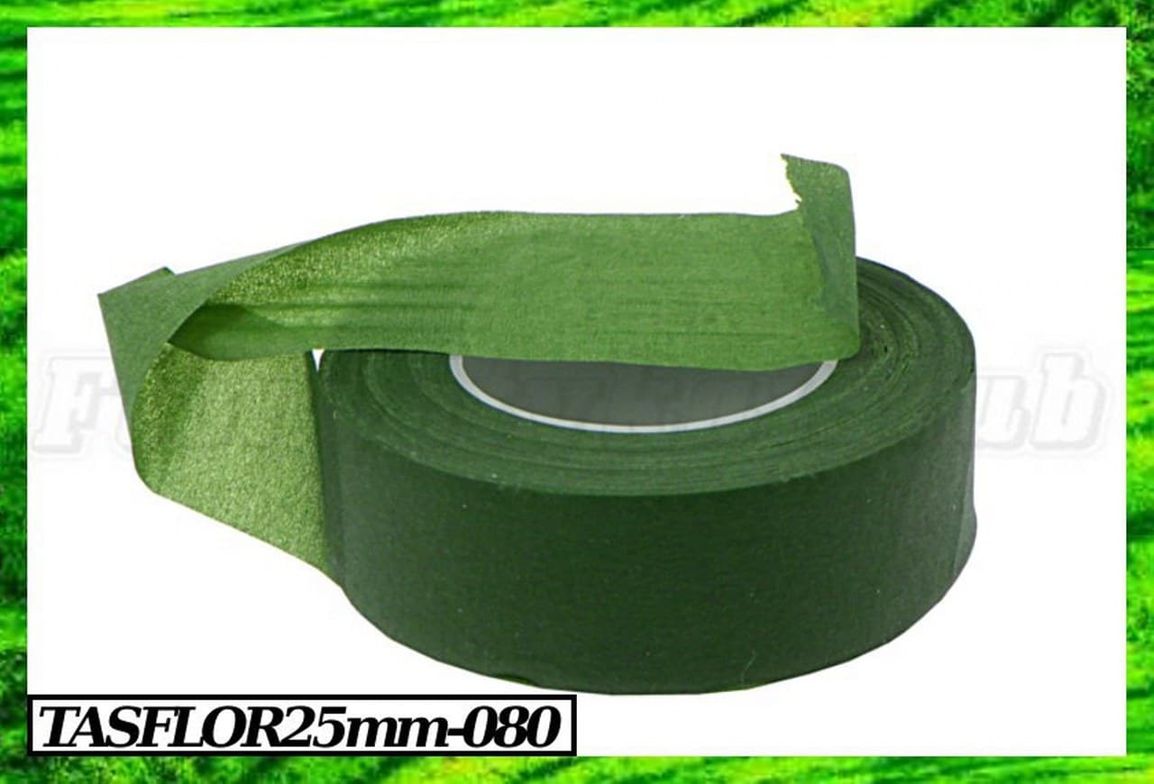 Taśma florystyczna rozciągliwa 25mm/23m zielona CH