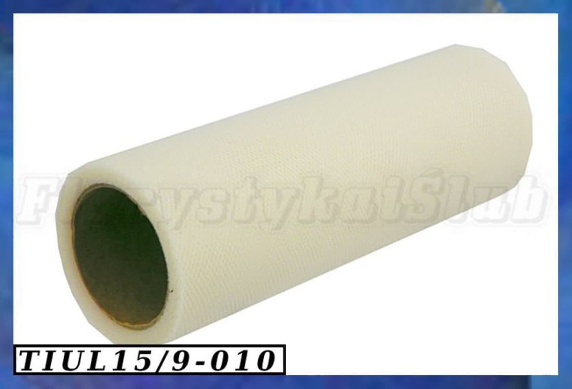 Tiul Drobny, 15cm/9m kremowy