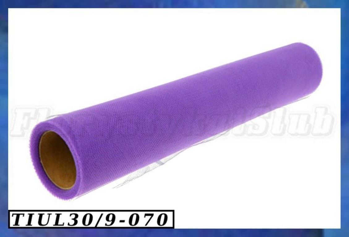 Tiul Drobny, 30cm/9m fioletowy