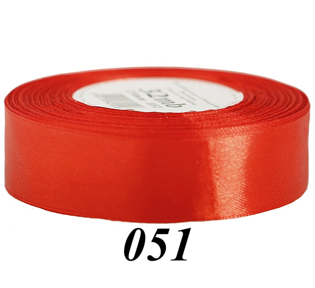Wstążka satynowa 25mm/32mb, jasnoczerwona