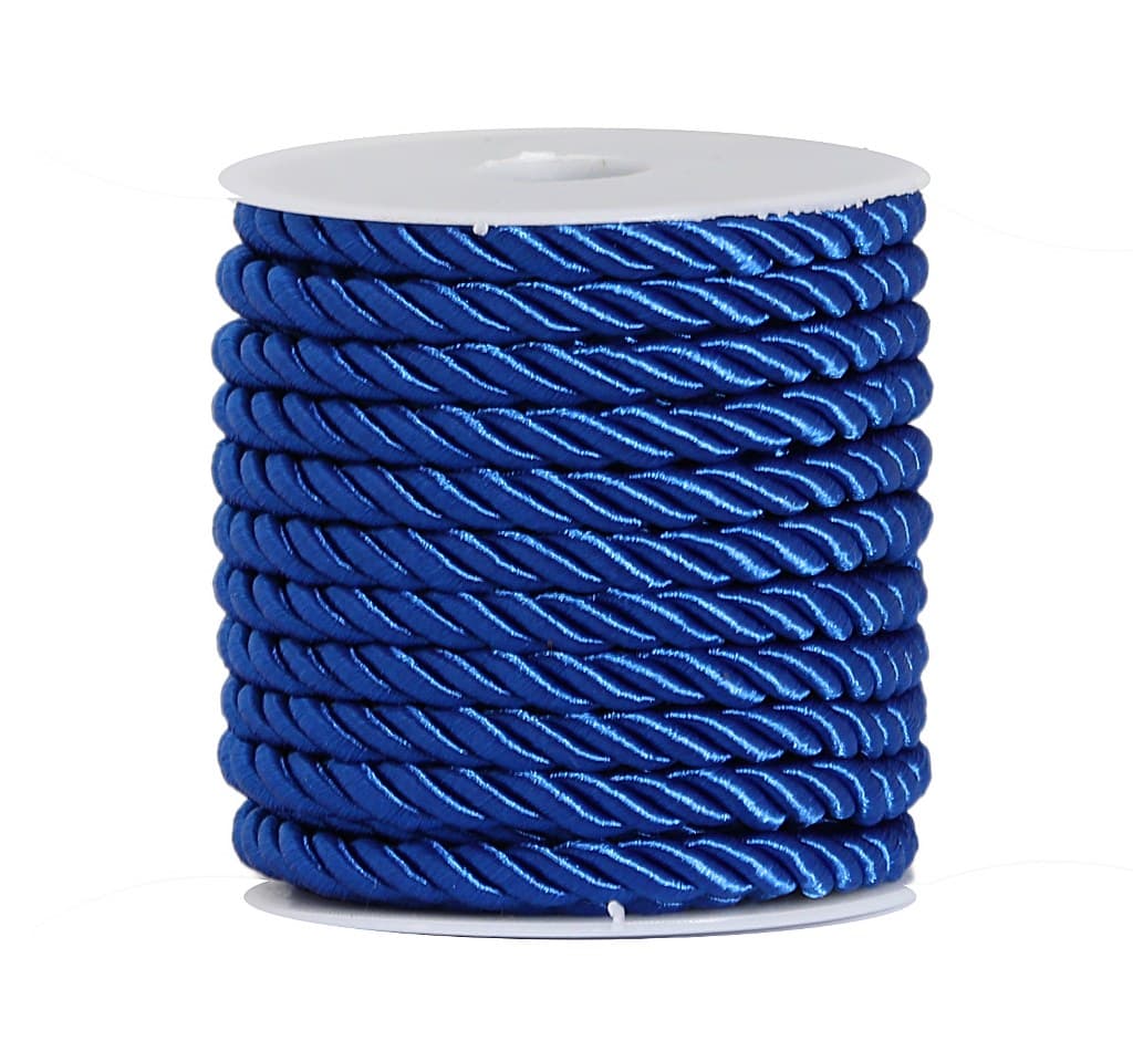 Sznur atłasowy skręcany, 6mm/10y, chabrowy