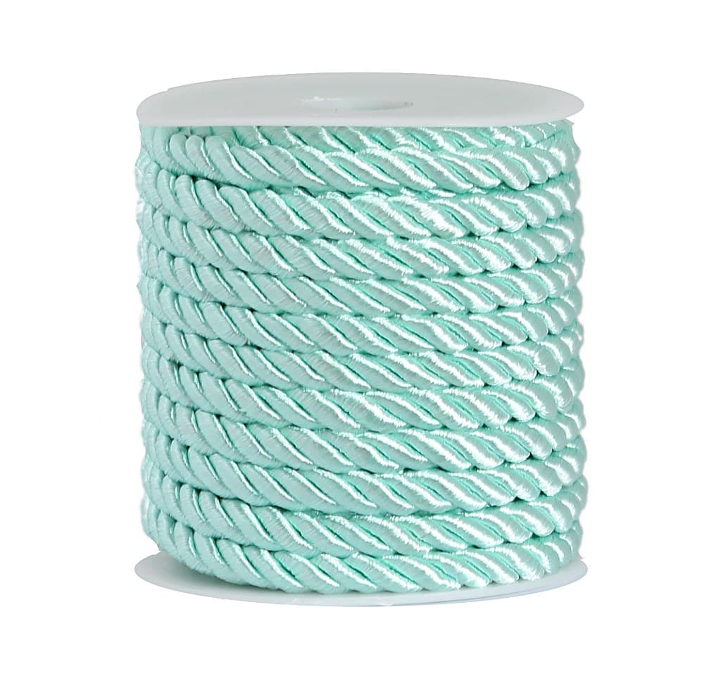 Sznur atłasowy skręcany, 6mm/10y, miętowy
