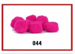 Pompony miękkie, śr. 1cm/100szt, amarantowe