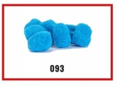 Pompony miękkie, śr. 1cm/100szt, chabrowe