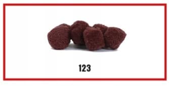 Pompony miękkie, śr. 1cm/100szt, czekoladowe